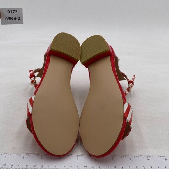 YDN Womens Chic Block Low Heel Sandals Open Toe Ankle Strap Patent Comfortable - Picture 6 of 7